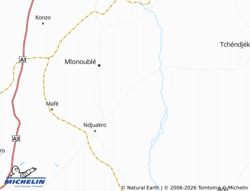 MICHELIN-Landkarte Akafoukro - ViaMichelin
