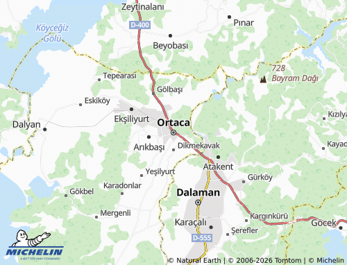 Mapa MICHELIN Ortaca - ViaMichelin