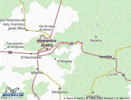 Mapa MICHELIN Mesa del Pino - ViaMichelin