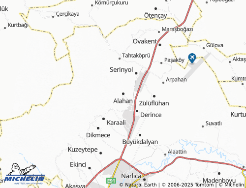 MICHELIN-Landkarte Alahan - ViaMichelin