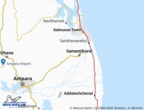 Mappa MICHELIN Sammanthurai 12 - ViaMichelin