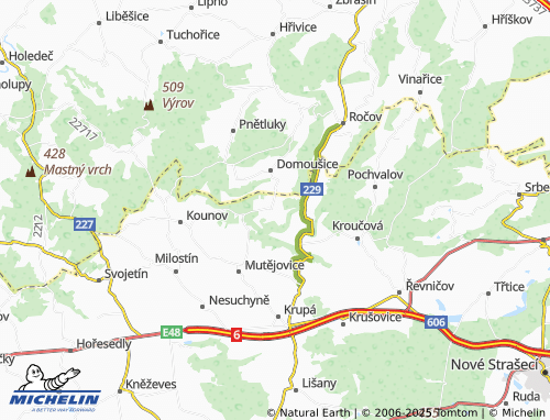 MICHELIN Lhota pod Džbánem map - ViaMichelin