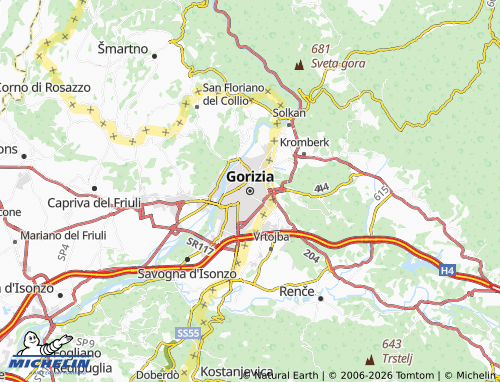 MICHELIN Gorizia map - ViaMichelin