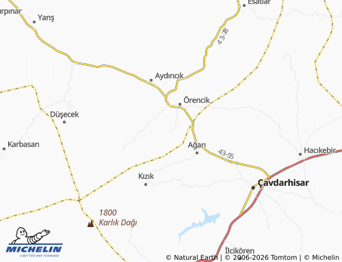 MICHELIN Kalfalar map - ViaMichelin