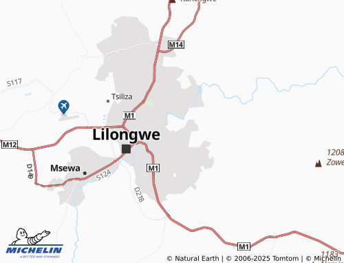 MICHELIN-Landkarte Lilongwe Area 17 - ViaMichelin