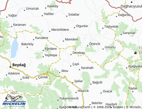 MICHELIN Derebaşı map - ViaMichelin