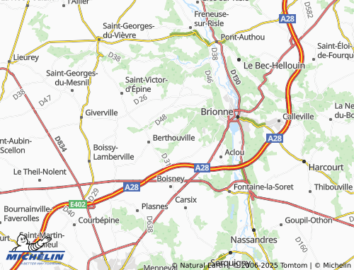 MICHELIN-Landkarte Saint-Cyr-de-Salerne - ViaMichelin