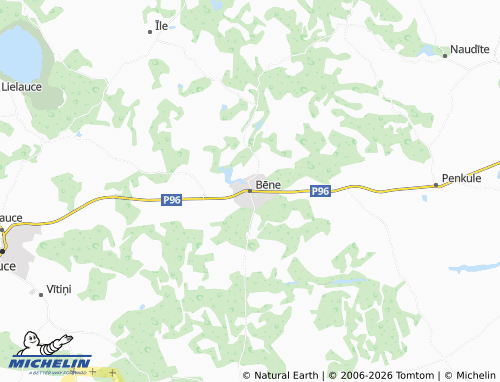 Mapa MICHELIN Bēnes pagasts - ViaMichelin