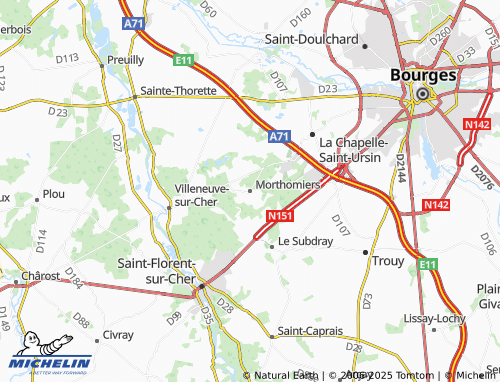 MICHELIN Morthomiers map - ViaMichelin