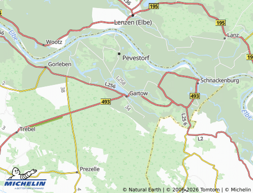 MICHELIN Gartow map - ViaMichelin