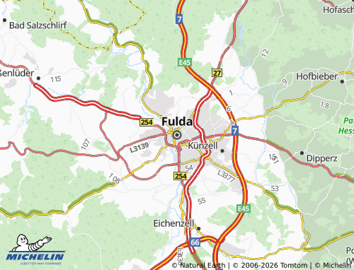 MICHELIN-Landkarte Fulda - ViaMichelin