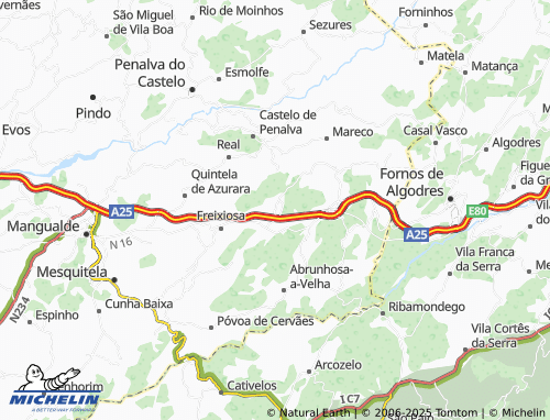 Carte MICHELIN Corvaceira - ViaMichelin