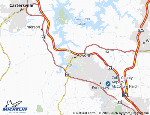Mappa MICHELIN Acworth - ViaMichelin