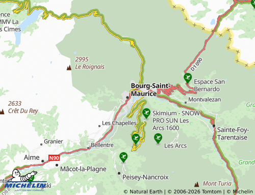 Mappa MICHELIN Bourg-Saint-Maurice - ViaMichelin