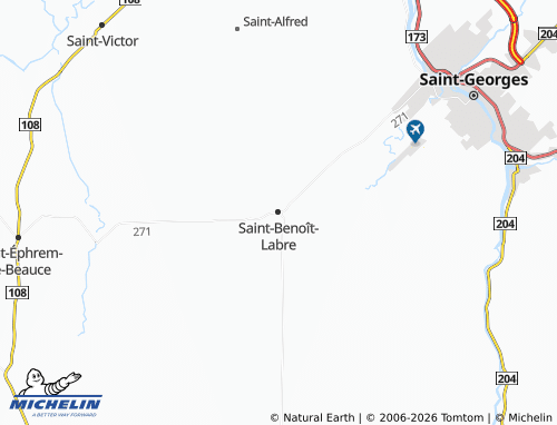 Kaart MICHELIN Saint-Benoît-Labre - ViaMichelin