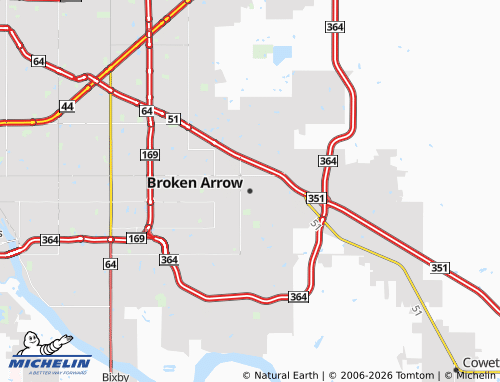 Kaart MICHELIN Broken Arrow - ViaMichelin