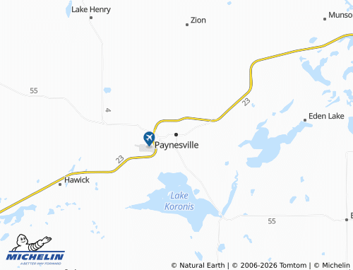 Kaart MICHELIN Paynesville - ViaMichelin