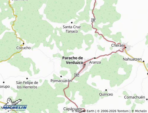 MICHELIN Ahuirán map - ViaMichelin