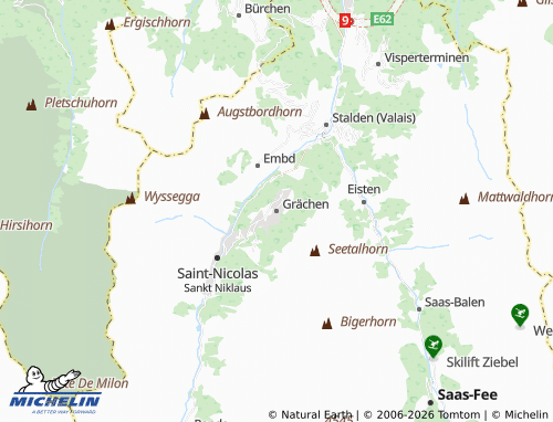 Mappa MICHELIN Grächen - ViaMichelin