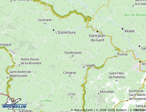 Carte MICHELIN Soudorgues - ViaMichelin