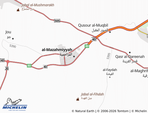 MICHELIN-Landkarte al-Mazahmiyyah - ViaMichelin