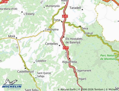 Mappa MICHELIN Centelles - ViaMichelin