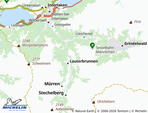 Mapa MICHELIN Wengen - ViaMichelin