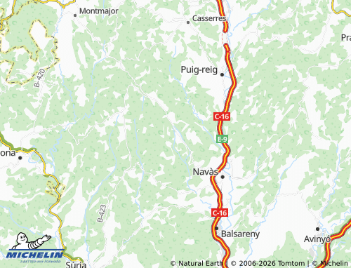 MICHELIN Coromines map - ViaMichelin