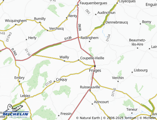 MICHELIN Coupelle-Vieille map - ViaMichelin