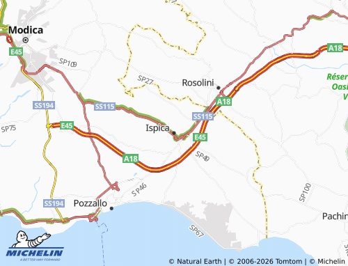 Mapa MICHELIN Ispica - ViaMichelin