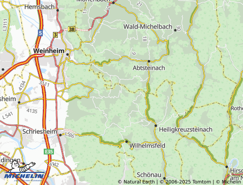 MICHELIN Wünschmichelbach map - ViaMichelin