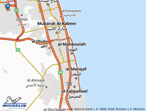 MICHELIN Al Mahboula 2 map - ViaMichelin