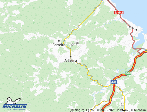 MICHELIN O Castro de Ouro (San Salvador) map - ViaMichelin