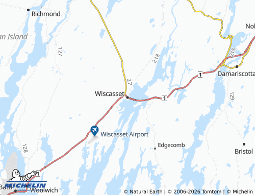 Kaart MICHELIN Wiscasset - ViaMichelin