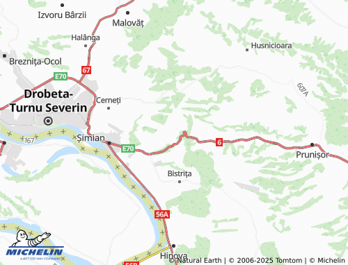 MICHELIN Poroina map - ViaMichelin