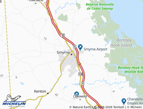 Mappa MICHELIN Smyrna - ViaMichelin
