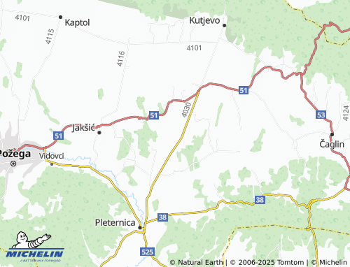 MICHELIN-Landkarte Ćosinac - ViaMichelin