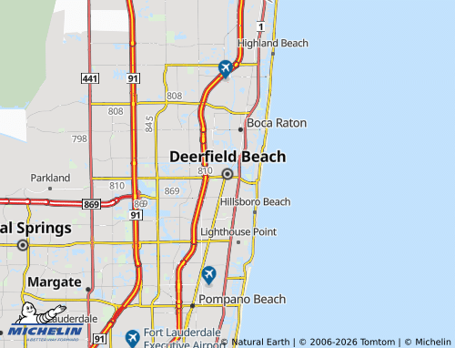Carte MICHELIN Deerfield Beach - ViaMichelin