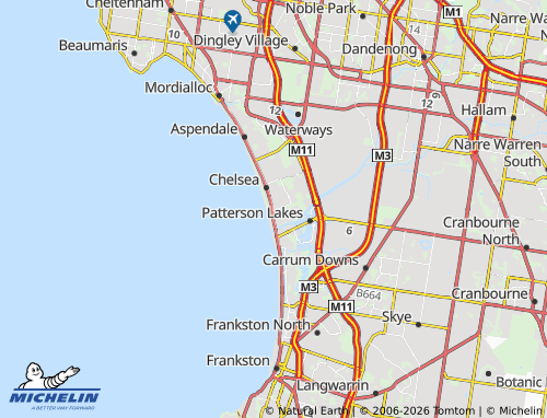 MICHELIN Bonbeach map - ViaMichelin