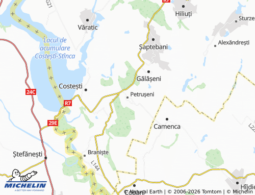 MICHELIN Petrușeni map - ViaMichelin