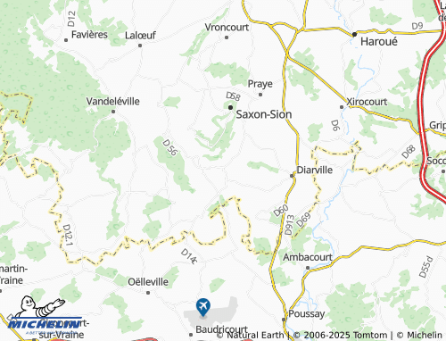 Carte MICHELIN Forcelles-sous-Gugney - ViaMichelin