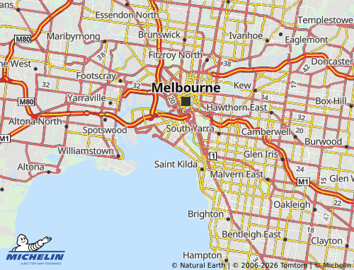 MICHELIN-Landkarte Albert Park - ViaMichelin