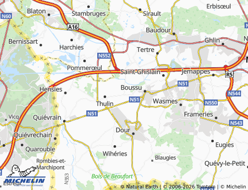 MICHELIN Hainin map - ViaMichelin
