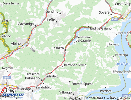 Mappa MICHELIN Casazza - ViaMichelin
