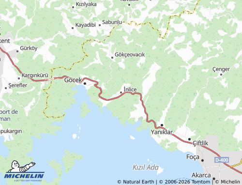 Mapa MICHELIN İnlice - ViaMichelin