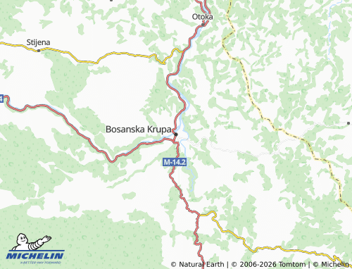 Mappa MICHELIN Bosanska Krupa - ViaMichelin