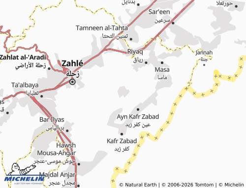 Mapa MICHELIN Tirbul Zahlah - ViaMichelin