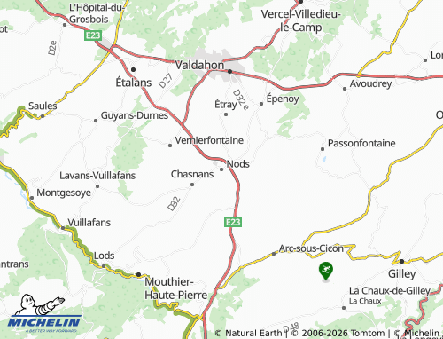 Mapa MICHELIN Nods - ViaMichelin