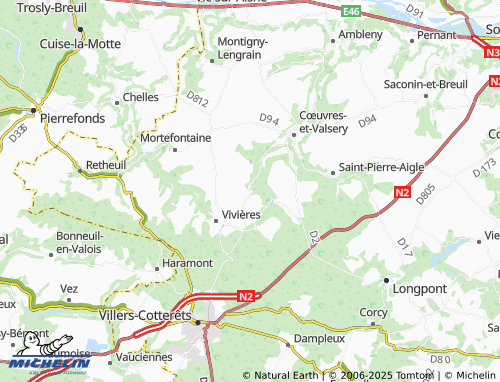 MICHELIN Soucy map - ViaMichelin