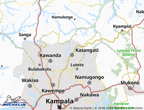 Mappa MICHELIN Kasangati - ViaMichelin